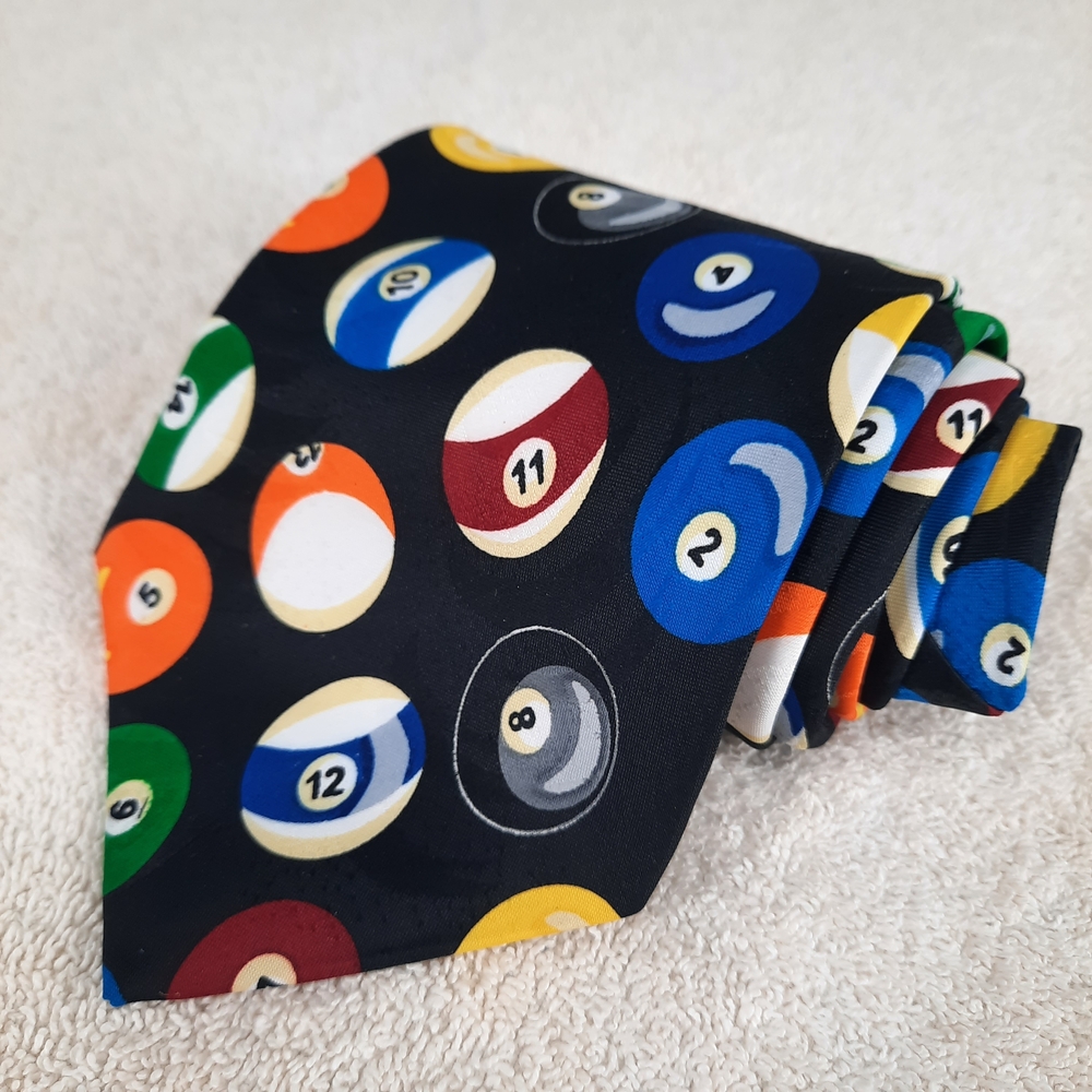 Addiction Multicolor Billiard Ball Men's Tie